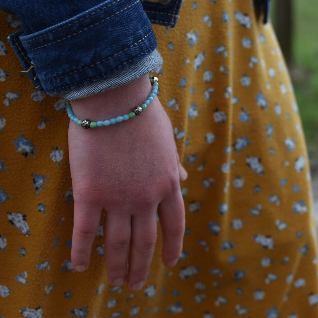 Denim and Mustard Dress